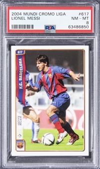 2004-05 Mundi Cromo Liga #617 Lionel Messi Rookie Card - PSA NM-MT 8